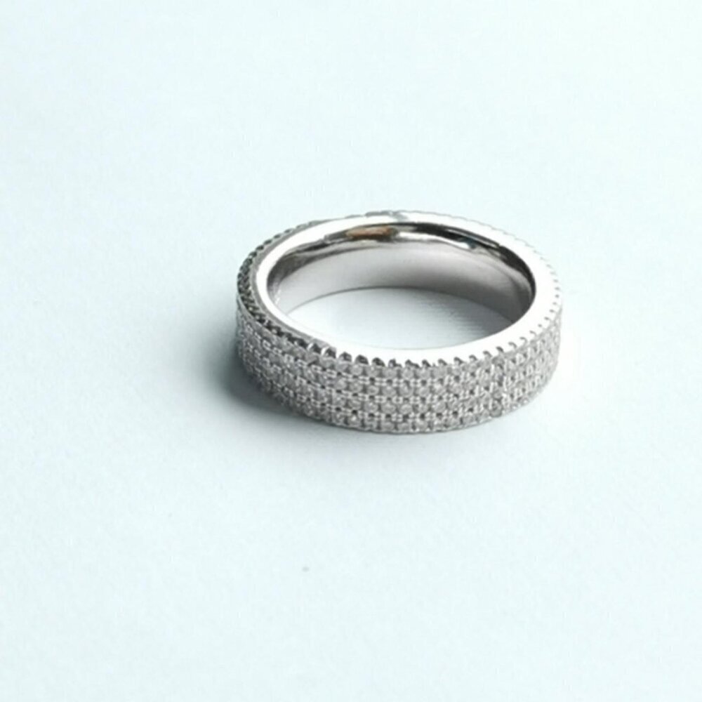 Premium eternity band ring in CZ Sterling Silver - Picture 5 of 7